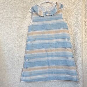 Mayoral Blue and Cream Collar Dress